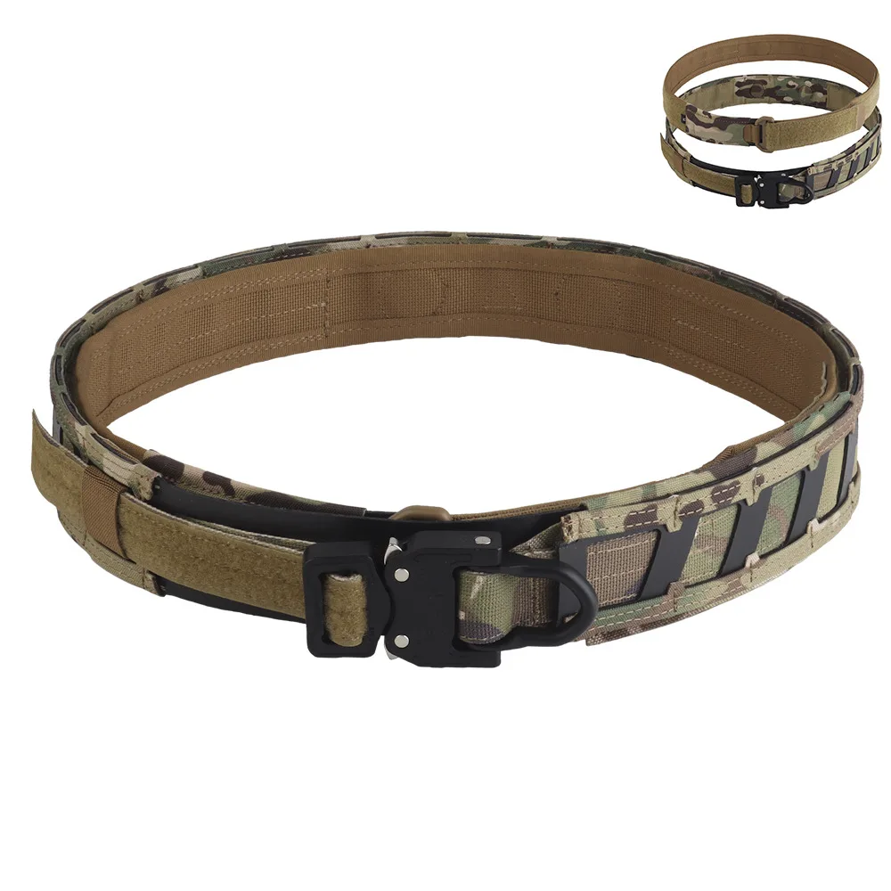 Cinturón magnético táctico, cinturón Airsoft, hebilla de tracción rápida, imán de doble capa MOLLE, accesorios de equipo de caza al aire libre - imagen 2