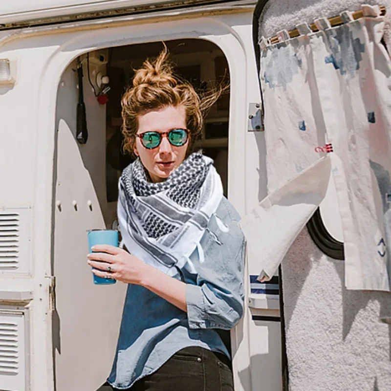 Bufanda táctica Keffiyeh Shemagh con algodón, a prueba de viento - imagen 5