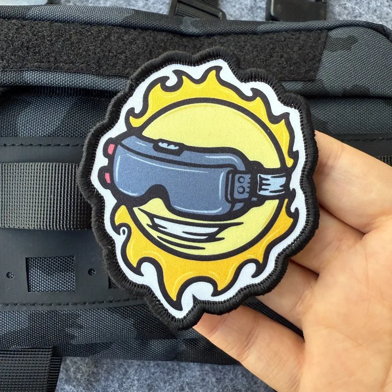 Parche táctico "el operador Solar", insignia de moral militar, brazalete, parches de gancho y bucle impresos, pegatinas para mochila de ropa - imagen 4