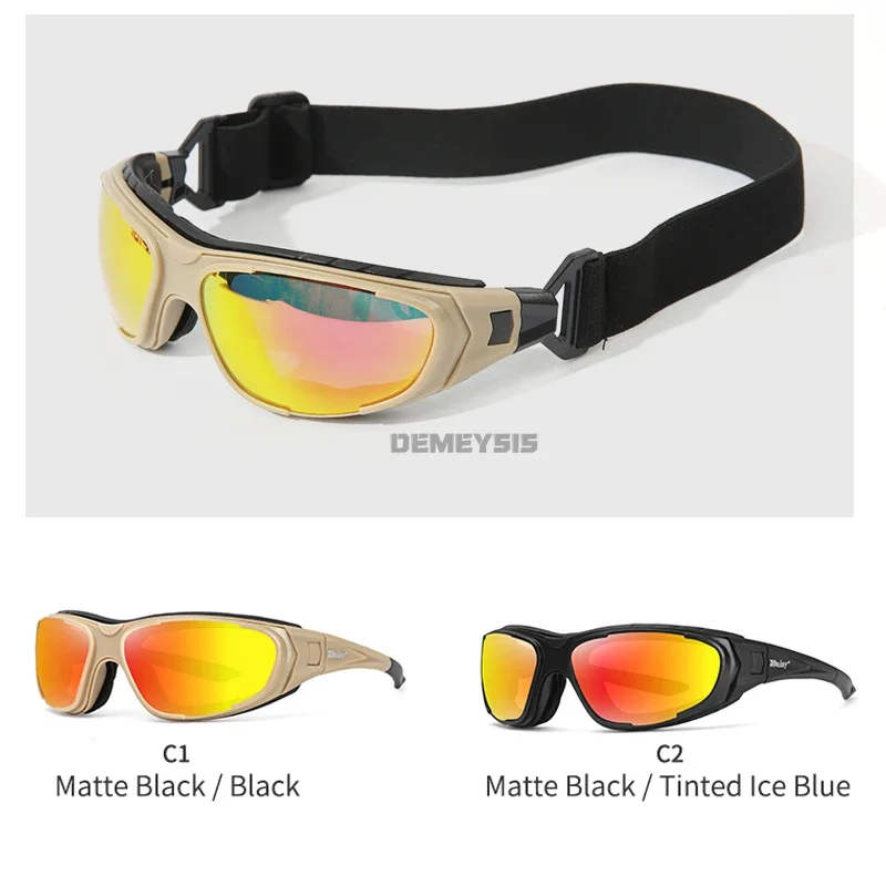 Gafas polarizadas tácticas para tiro al aire libre, gafas de seguridad con 4 lentes para ciclismo, senderismo y motocicleta - imagen 4