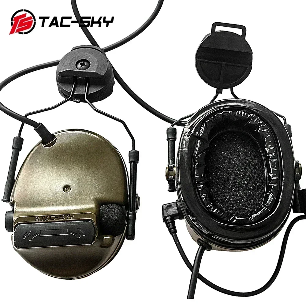 TS TAC-SKY Comtac3 ARC-OPS-CORED-Auriculares con riel, orejeras de silicona montadas, captación con cancelación de ruido, auriculares tácticos COMTAC3 - imagen 3