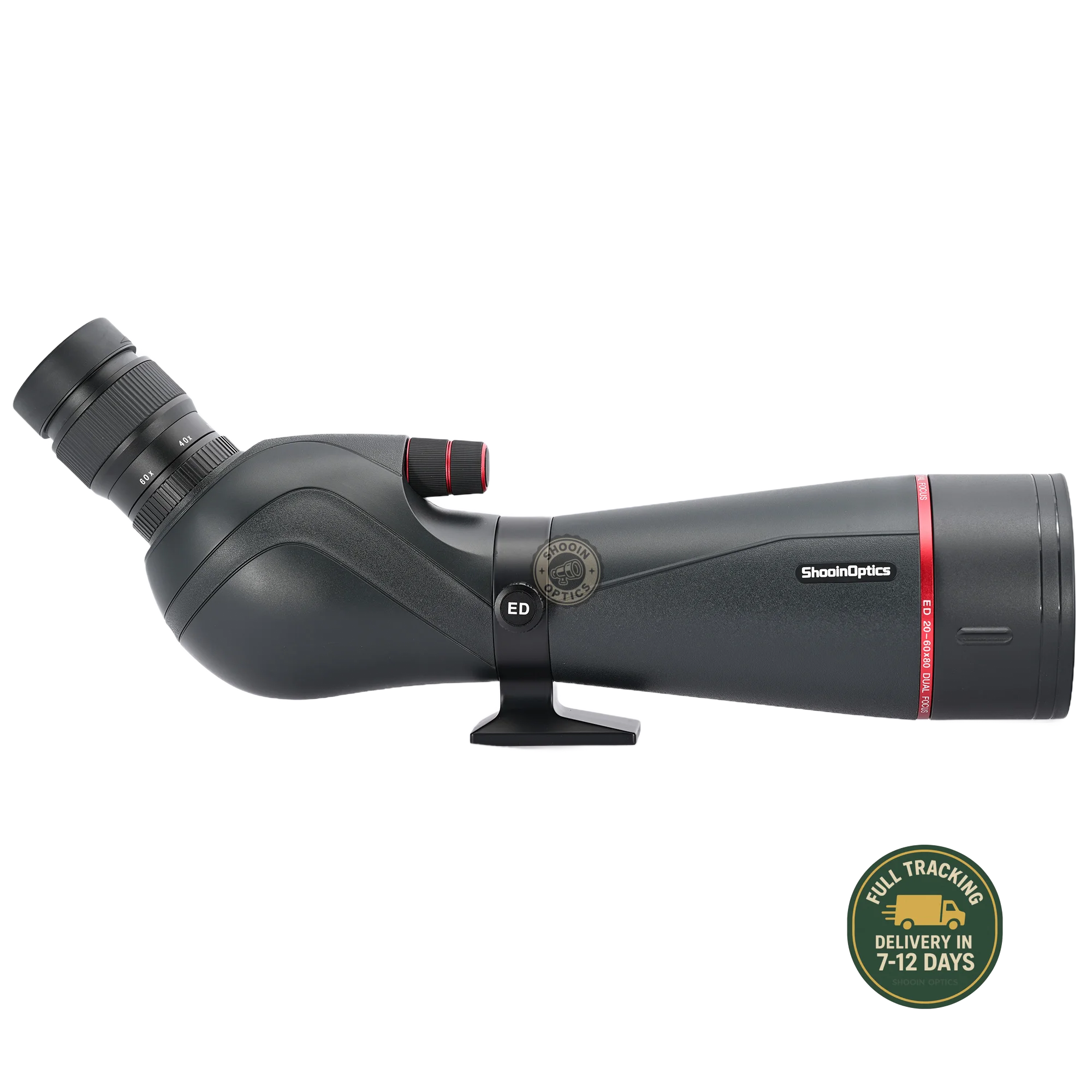 Shooin Optics HD Spotting Scope 20-60x80 25-75x100 BAK4 Prisma FMC Dispositivo óptico impermeable para exteriores totalmente recubierto - imagen 5