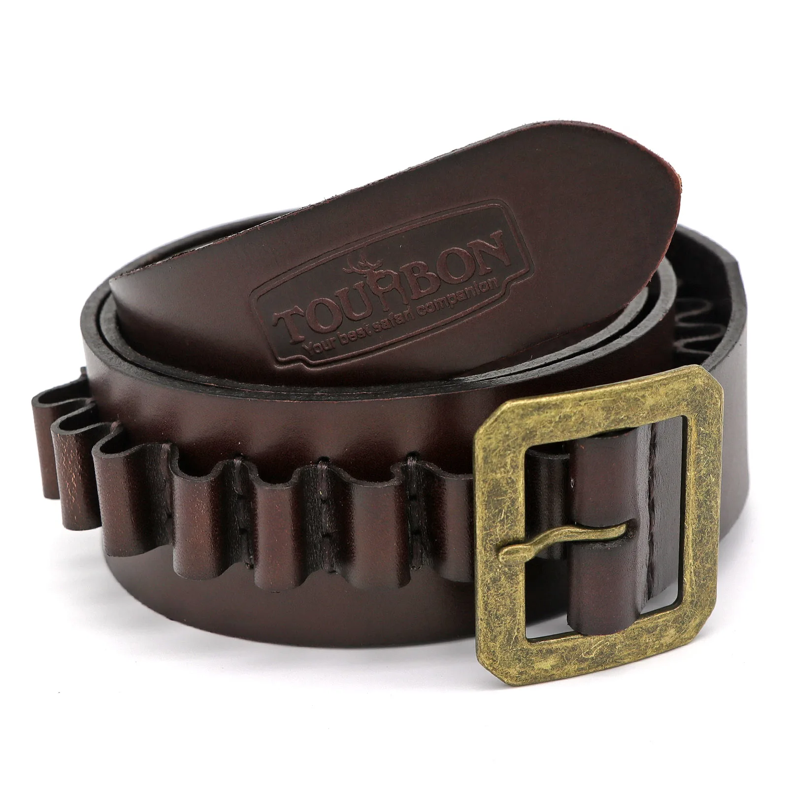 Tourbon-cartuchos de caza, cinturón de 9MM/.38 SPL Centerfire, 20 cartuchos, pistola, munición de cuero, bandolera, 28 ''-34'', accesorios para pistola - imagen 2