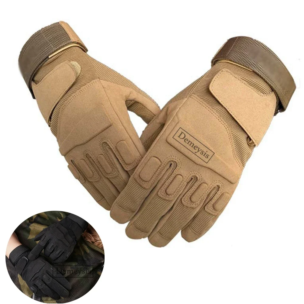 Guantes tácticos de dedo completo Airsoft caza senderismo gimnasio al aire libre CS juego combate guantes para hombre