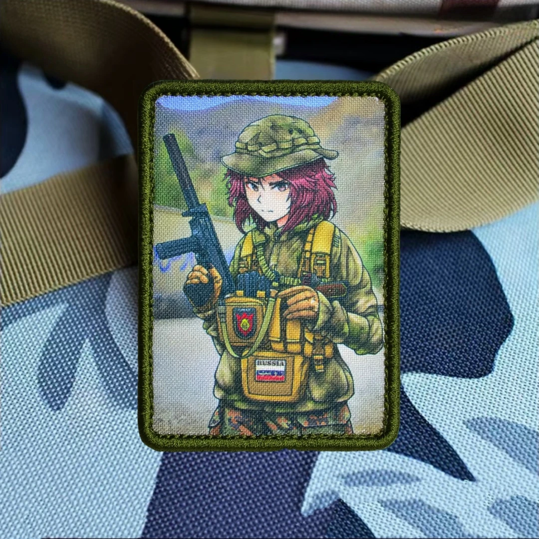 Karkade Chevron Rusia insignia de moral parche táctico militar ejército mochila pegatina impreso gancho y bucle parches para ropa - imagen 3