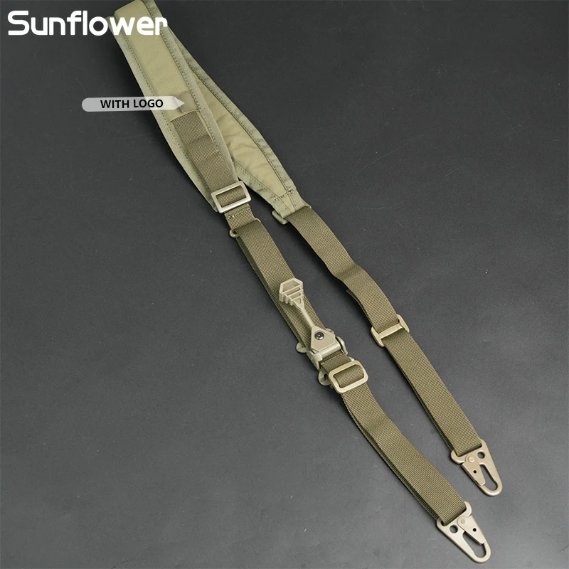 Hombreras tácticas de acero de 2 puntos, accesorios de equipo de eslinga, correas ajustables para equipo de tiro, correas de hombro aceptables de 10kg - imagen 2