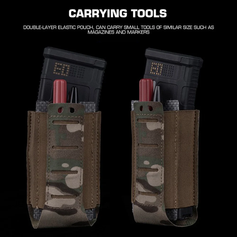 Bolsa táctica para revistas 5,56, liberación rápida, tiro individual para caza, Airsoft AR M4 Mag, cinturones MOLLE, portadores de placa, chaleco, equipo - imagen 3