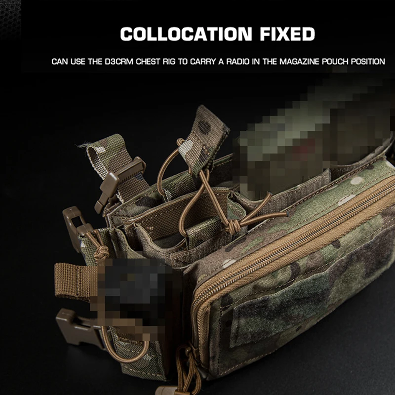 Sujetador de Radio elástico, gancho de bucle fijo AN/152 PRC148, cuerda elástica para D3CRM MK3 MK4, chaleco de caza, accesorios de aparejo de pecho - imagen 5
