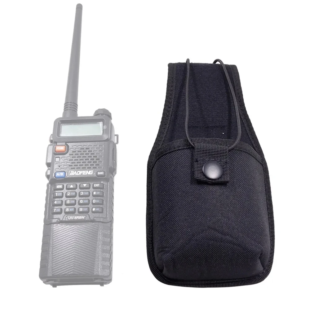 Walkie Talkie bolsa de nailon funda de transporte funda para BaoFeng UV-5R UV-5RH UV-32 DM-32 batería Mototrola Radio bidireccional grande - imagen 3