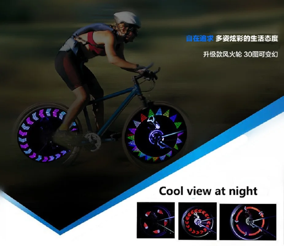 Luz LED de neón para radios de rueda de bicicleta, llantas de bicicletas coloridas impermeables, luz de advertencia de seguridad, luces Flash para neumáticos, lámpara para ciclismo - imagen 3