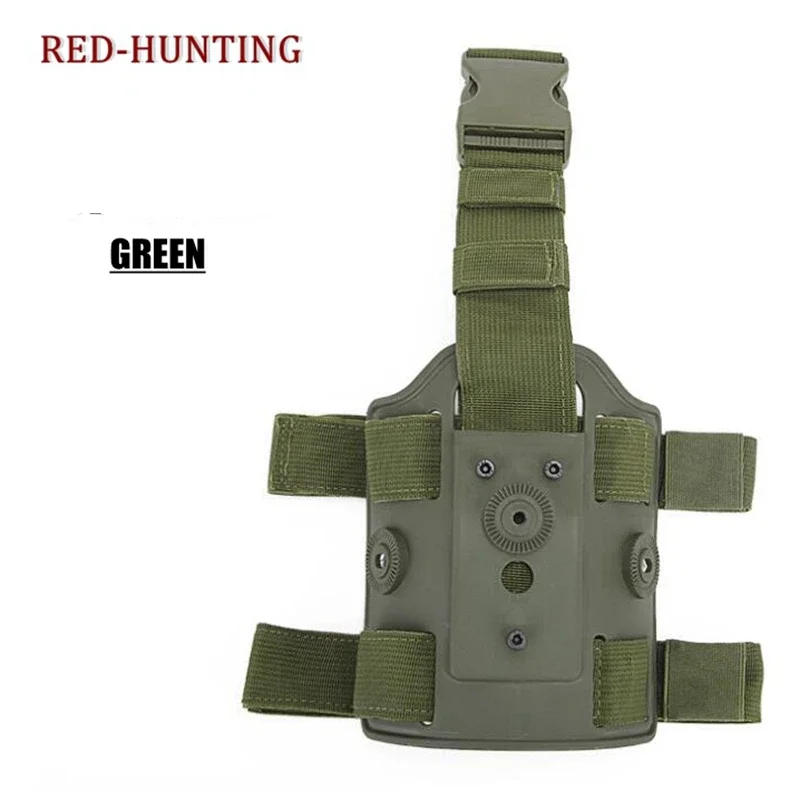 Accesorios de caza, funda táctica para pierna caída, plataforma Universal para pistola, funda para muslo, plataforma antideslizante - imagen 4