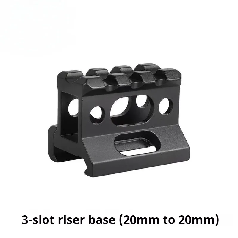 Riel lateral táctico de doble cara Element de 45 grados, base de 3 ranuras, soporte de metal, mira láser de linterna ajustable en altura - imagen 3