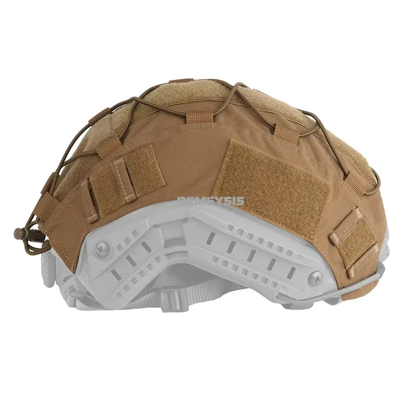 Funda para casco Airsoft, camuflaje táctico, tela para casco rápido, accesorios para casco de caza y tiro con cordón elástico - imagen 3