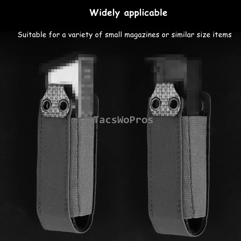 Bolsas mágicas individuales para pistola de 9MM, bolsa táctica MOLLE Mag de extracción rápida, herramientas de caza para tiro al aire libre, riñoneras elásticas - imagen 5