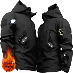 Chaqueta táctica impermeable con capucha piel de tiburón