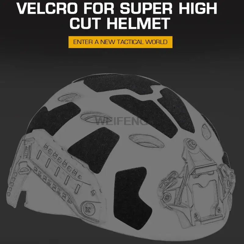 11 unids/set casco táctico pegatina mágica parches de casco rápido de corte alto sujetador de gancho y bucle accesorios de caza pegajosos