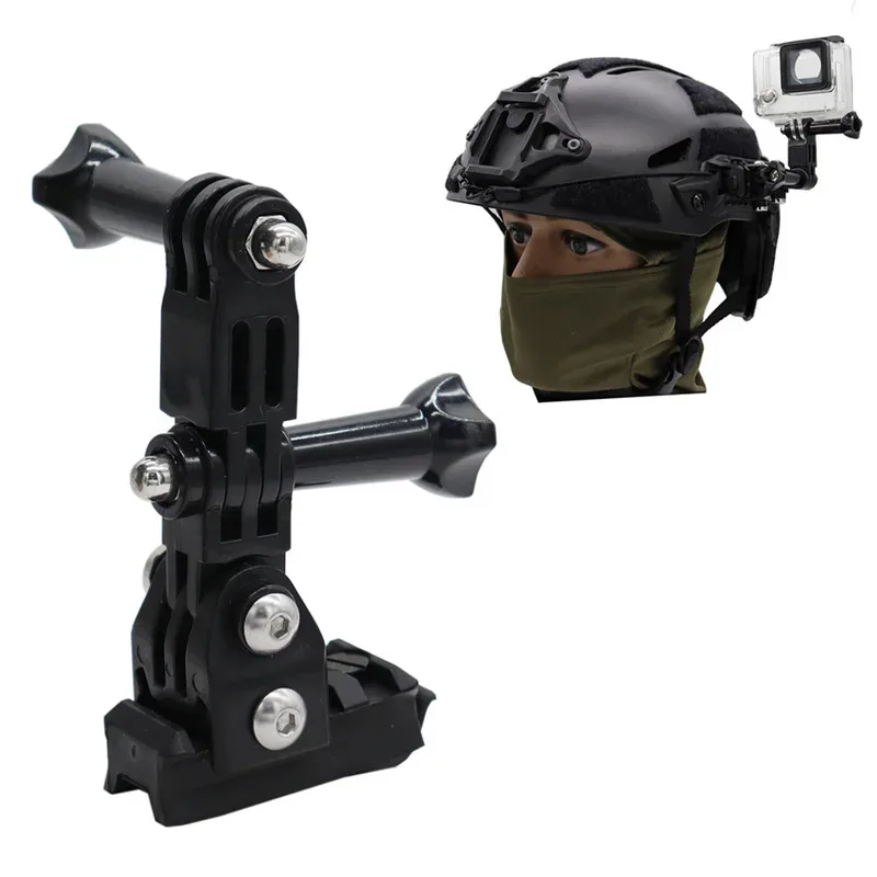 Soporte cámara casco táctico de nailon ajustable para GoPro HD Hero