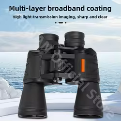 Binoculares profesionales de visión nocturna con poca luz, binoculares potentes de largo alcance, impermeables, equipo militar de caza y Camping, 20X50