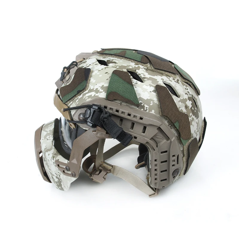 Casco táctico ligero al aire libre, gancho y bucle, pegatina de camuflaje para casco SF - imagen 4