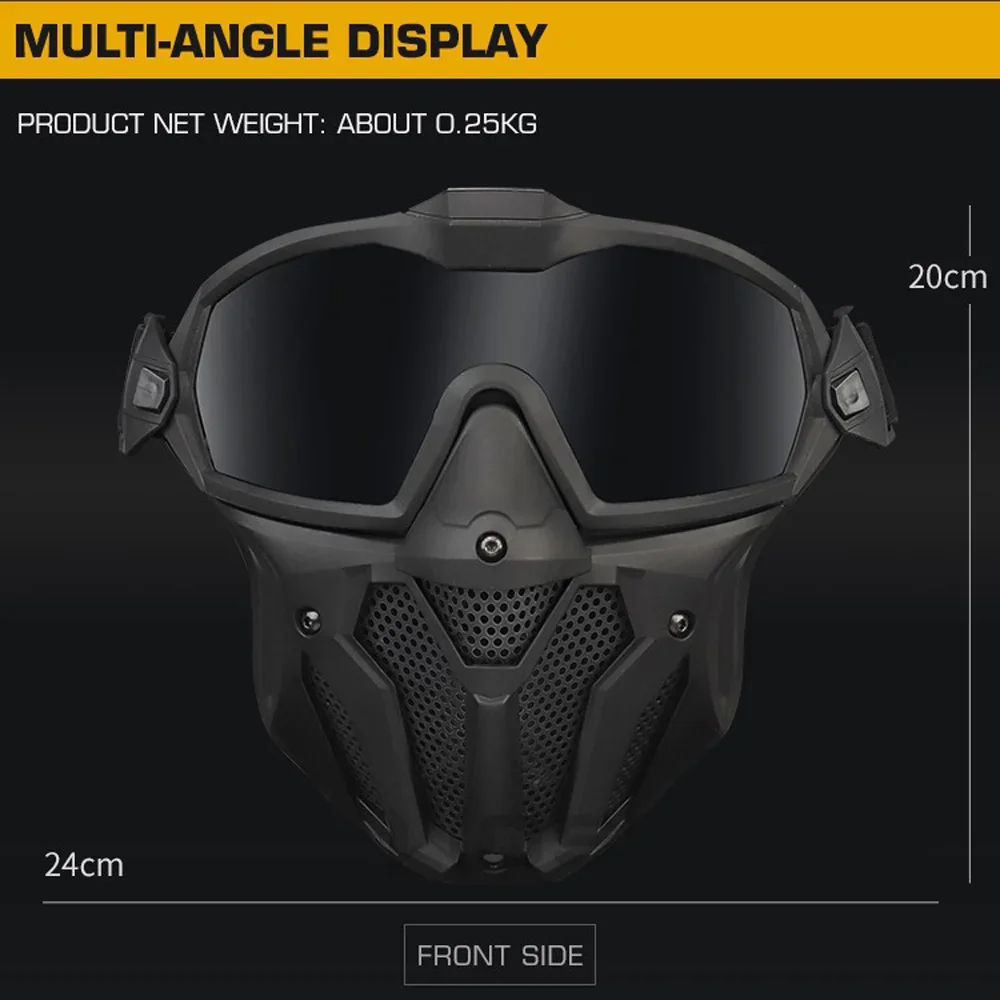 AQzxdc Máscara táctica antiniebla transpirable con ventilación Airsoft - imagen 2
