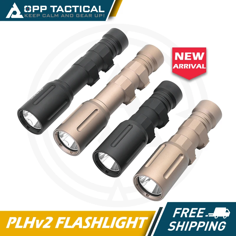 PLHv2-linterna táctica para Rifle de Airsoft, luz LED blanca de alta potencia para caza, Arma de explorador con marcas originales, 18350, 18650