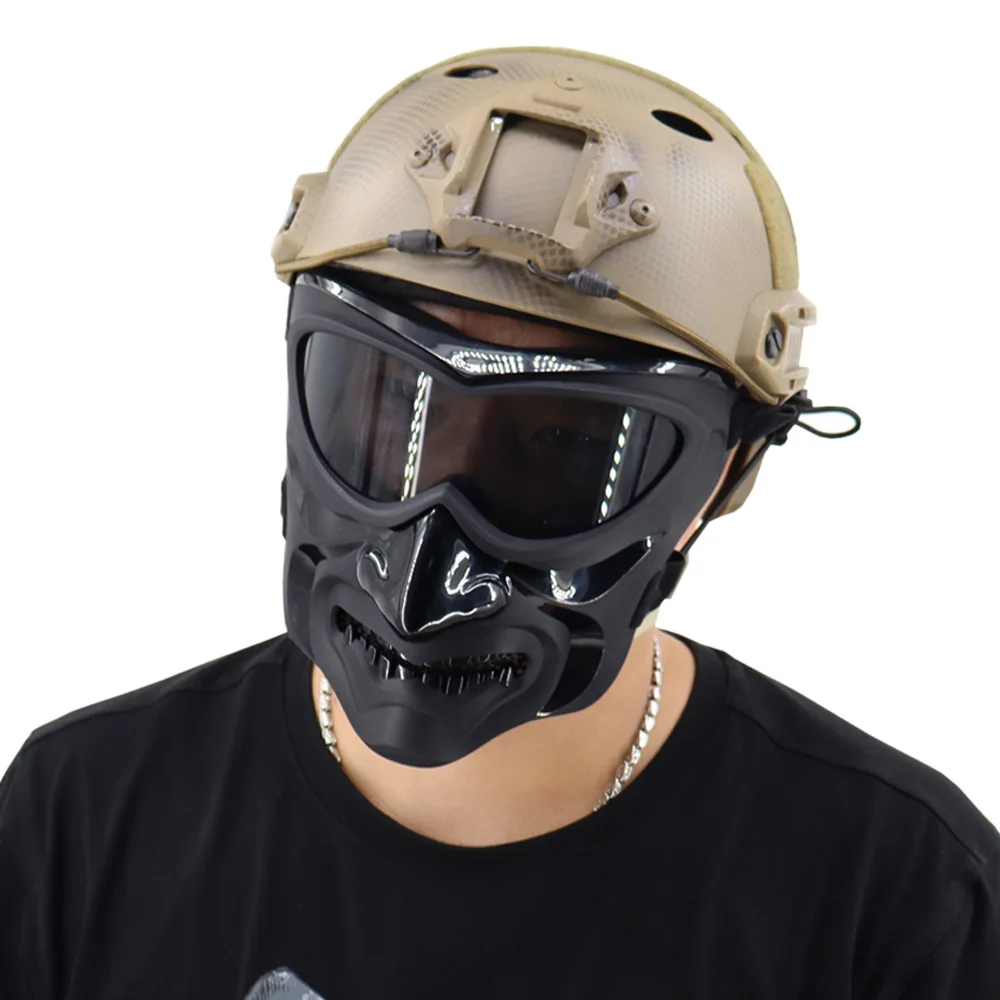 Máscara de tiro táctica VULPO Airsoft CS Game Paintball, máscara protectora de cara completa, gafas de casco, máscara de Cosplay para fiesta de Halloween - imagen 2