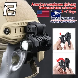 WADSN lámpara de casco estroboscópico Airsoft táctico, luz de explorador blanco, casco de caza rápido, linterna con Zoom