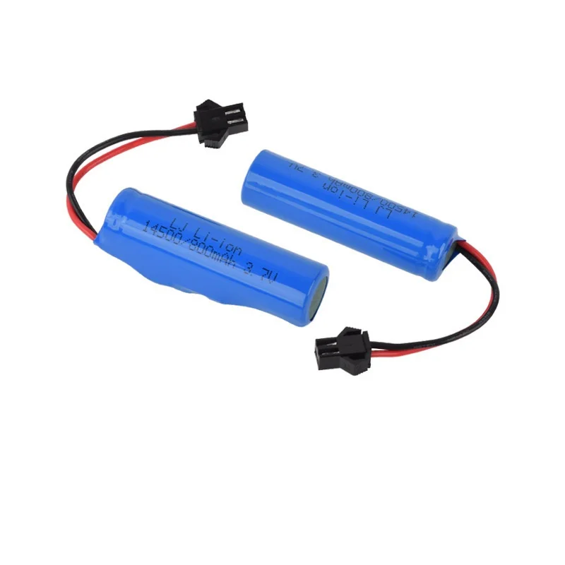 Batería lipo de 3,7 v y 800mah para coche teledirigido JJRC C2 D828, piezas de coche teledirigido 14500 SM-2P, accesorios para juguetes, 50 piezas - imagen 5