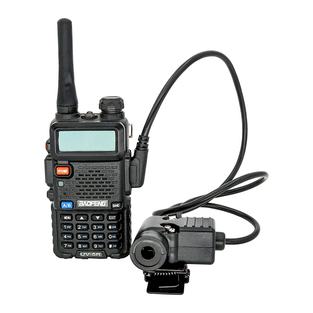 Adaptador de enchufe táctico U94 PTT Kenwood/Comtac Peltor para Midland/auriculares SordinTactical, caza y Tiro, Baofeng UV-5R VU82Radio - imagen 5