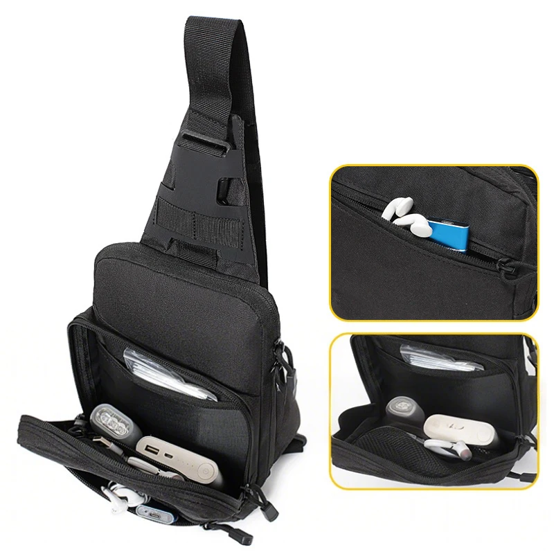 Bolsa de pecho de escalada táctica, funda de transporte oculta para pistola, bolso cruzado para pistola, riñonera para viajes al aire libre, caza y desplazamientos - imagen 4