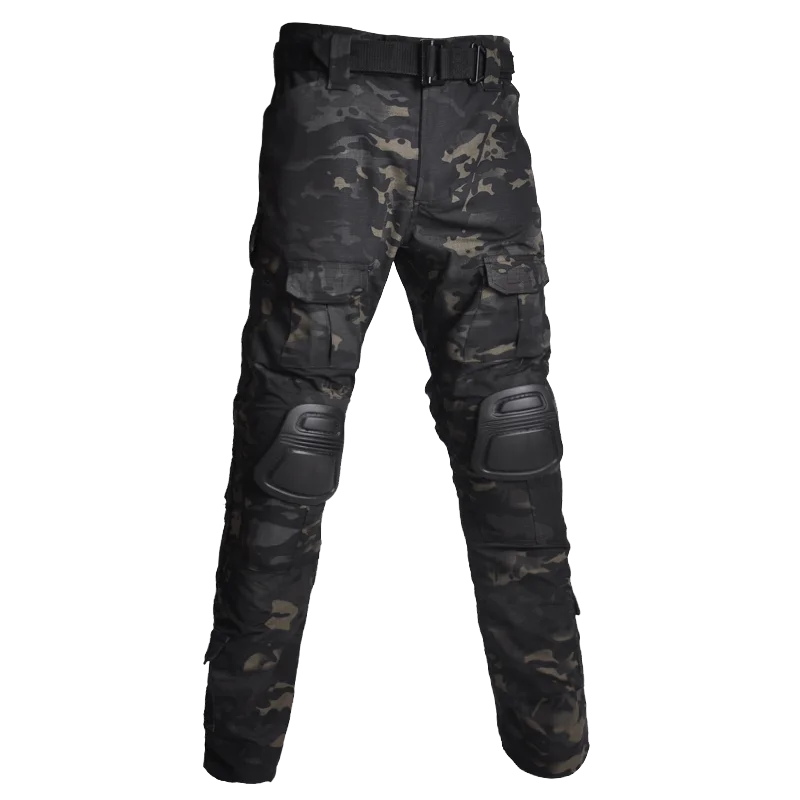 Pantalones tácticos de camuflaje para hombre, ropa de caza Airsoft, pantalones de trabajo con almohadilla, pantalones de senderismo, pantalones de combate - imagen 2