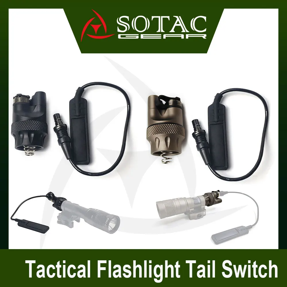 Interruptor trasero táctico, cubierta de interruptor de presión de doble función, actualización de linterna, tapa trasera para M300 M600 M340 M640 Series SOTAC-GEAR