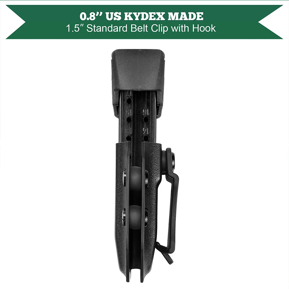 Funda Universal para revistas IWB/OWB, funda para ocultar Mag, soporte Kydex Mag para 9mm/.40, doble pila Glock 17 Glock 19 - imagen 5