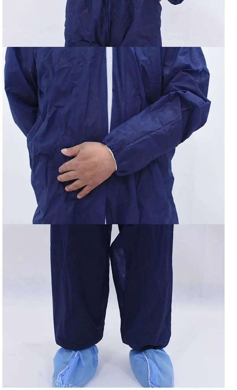 Traje de salto de protección de aislamiento sanitario desechable, ropa de seguridad para el trabajo, transpirable, a prueba de polvo, pintura de pulverización, traje general de trabajo - imagen 3