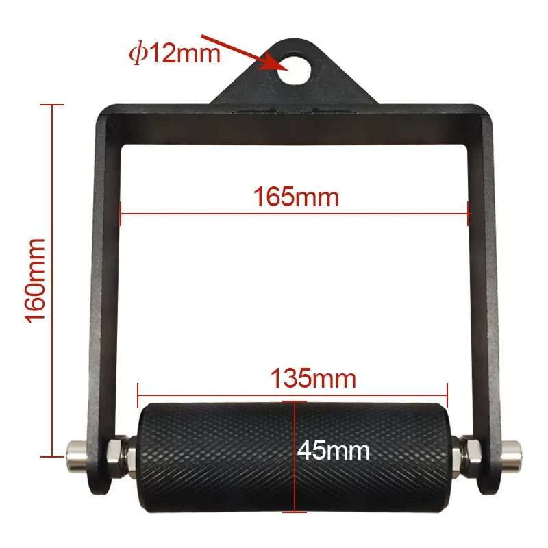 Juego de accesorios de Cable de polea de gimnasio de 6cm, barra de tracción hacia abajo, empuñaduras de mango en D para equipos de Fitness, entrenamiento de lucha de brazos, entrenamiento de pesas - imagen 3