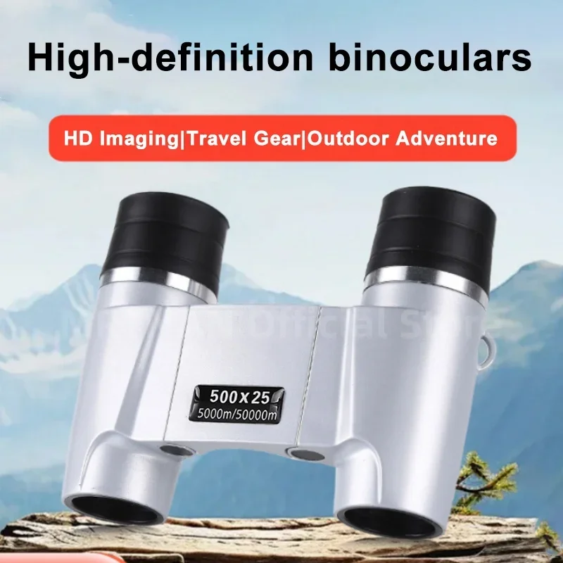 Binoculares portátiles 500x25 telescopio Bak4 prisma FMC recubrimiento para observación de aves caza Camping senderismo - imagen 3