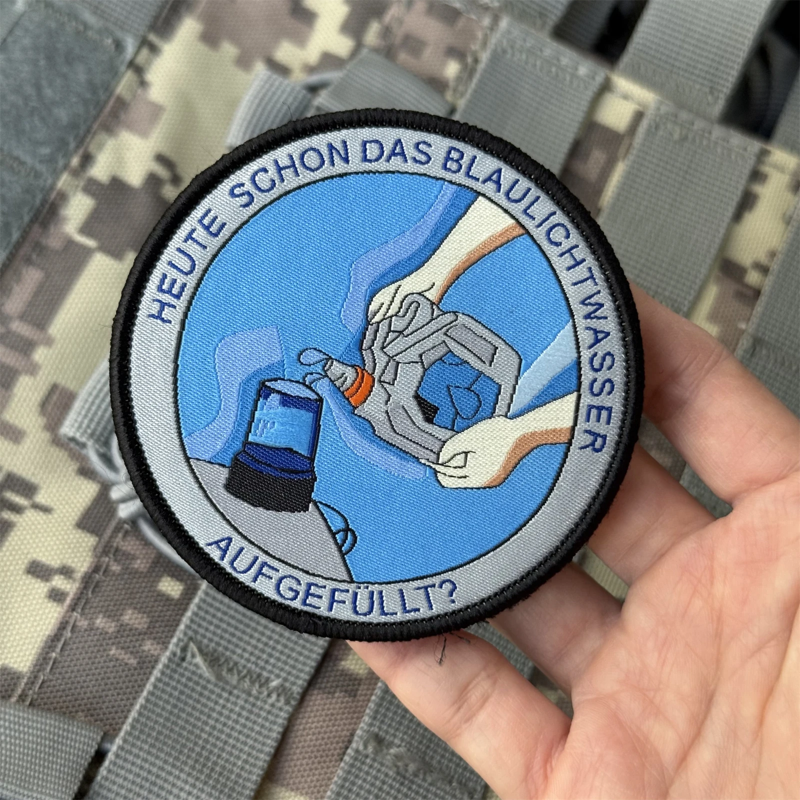 Parche "reabastecimiento de alarma", insignia de moral táctica, parches de gancho y bucle tejidos para ropa, pegatina de equipo militar del ejército - imagen 3