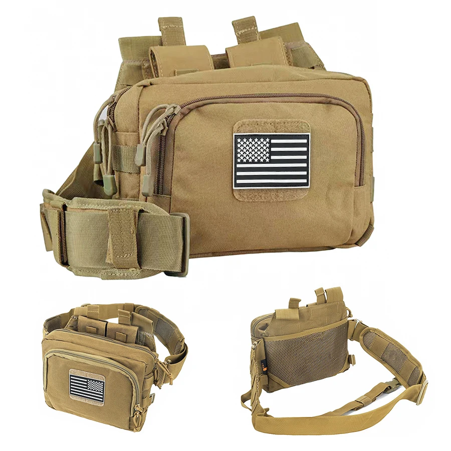 Bolsa MOLLE para senderismo y ciclismo con doble cremallera - imagen 5