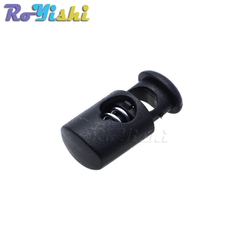 Tapón de bloqueo de cable, Clip de palanca de plástico para accesorios de ropa, color negro, 25 unids/paquete - imagen 4