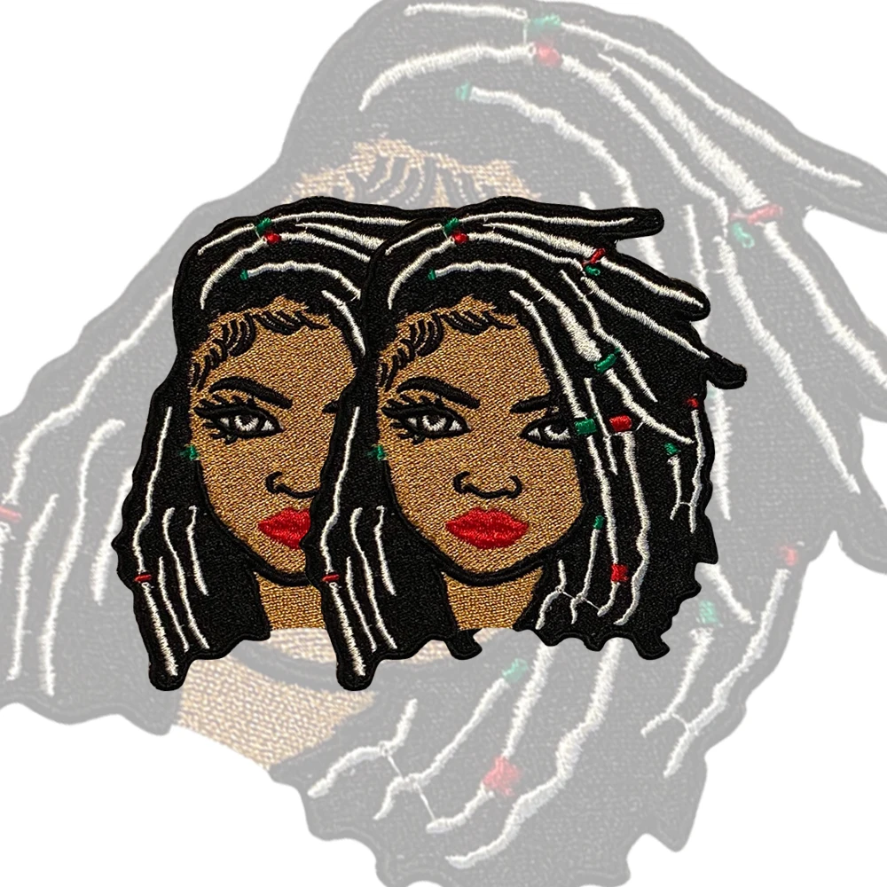 Parches bordados para chica, rastas, hermosa señora, parche bordado, accesorios de ropa, planchado en ropa, chaqueta, bolsa, pantalones vaqueros - imagen 5