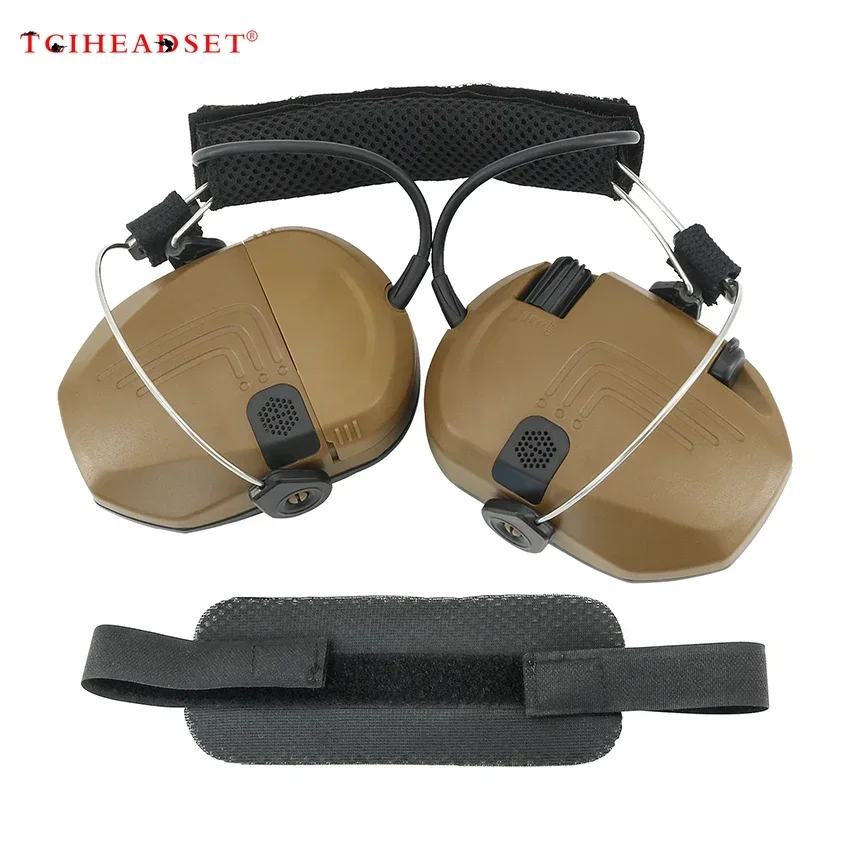 TCIHEADSET-auriculares de montaje trasero para Tiro Táctico airsoft, protección auditiva, almohadillas de gel para los oídos, novedad - imagen 4
