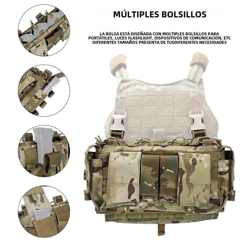 SINAIRSOFT MF estilo Gen IV tarjetas compatibles 5,56 bolsa de revistas para Airsoft táctico pecho Rig chaleco caza al aire libre tiro - imagen 4