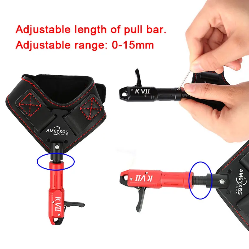 Ayuda de liberación de arco compuesto 360 °   Calibrador de liberación de tiro con arco, aleación de aluminio 6061 para objetivo de tiro de caza con arco de mano izquierda/derecha - imagen 4