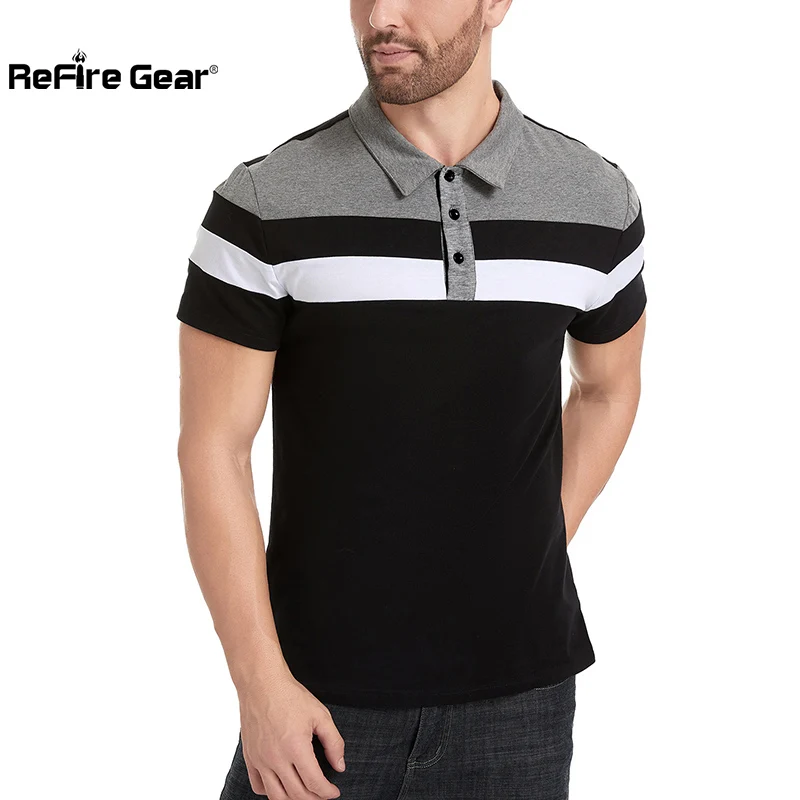 Polo táctico ligero elástico hombre rayas botonadura contraste - imagen 3