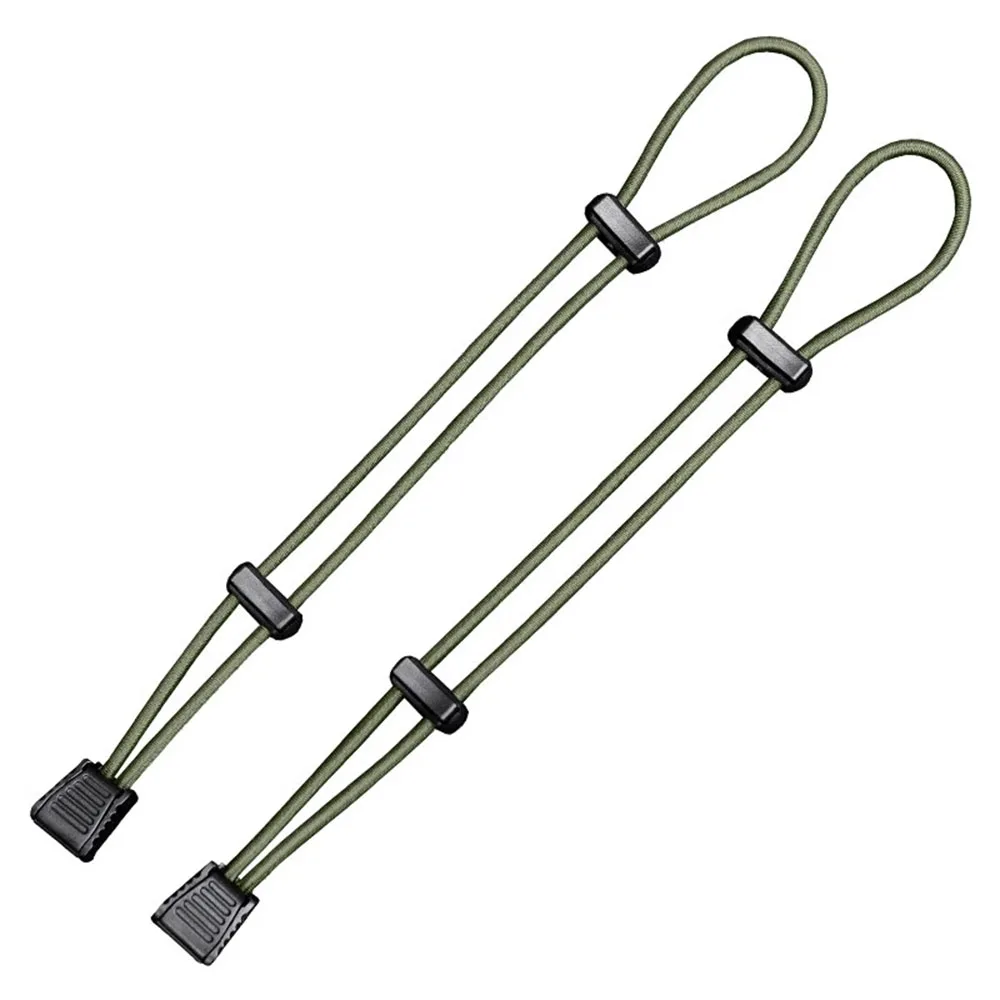 ​ Mochila ajustable con cuerda elástica para exteriores, soporte para bastón para caminar en montaña, fijación de poste de senderismo, hebilla de cuerda, 2 uds. - imagen 3