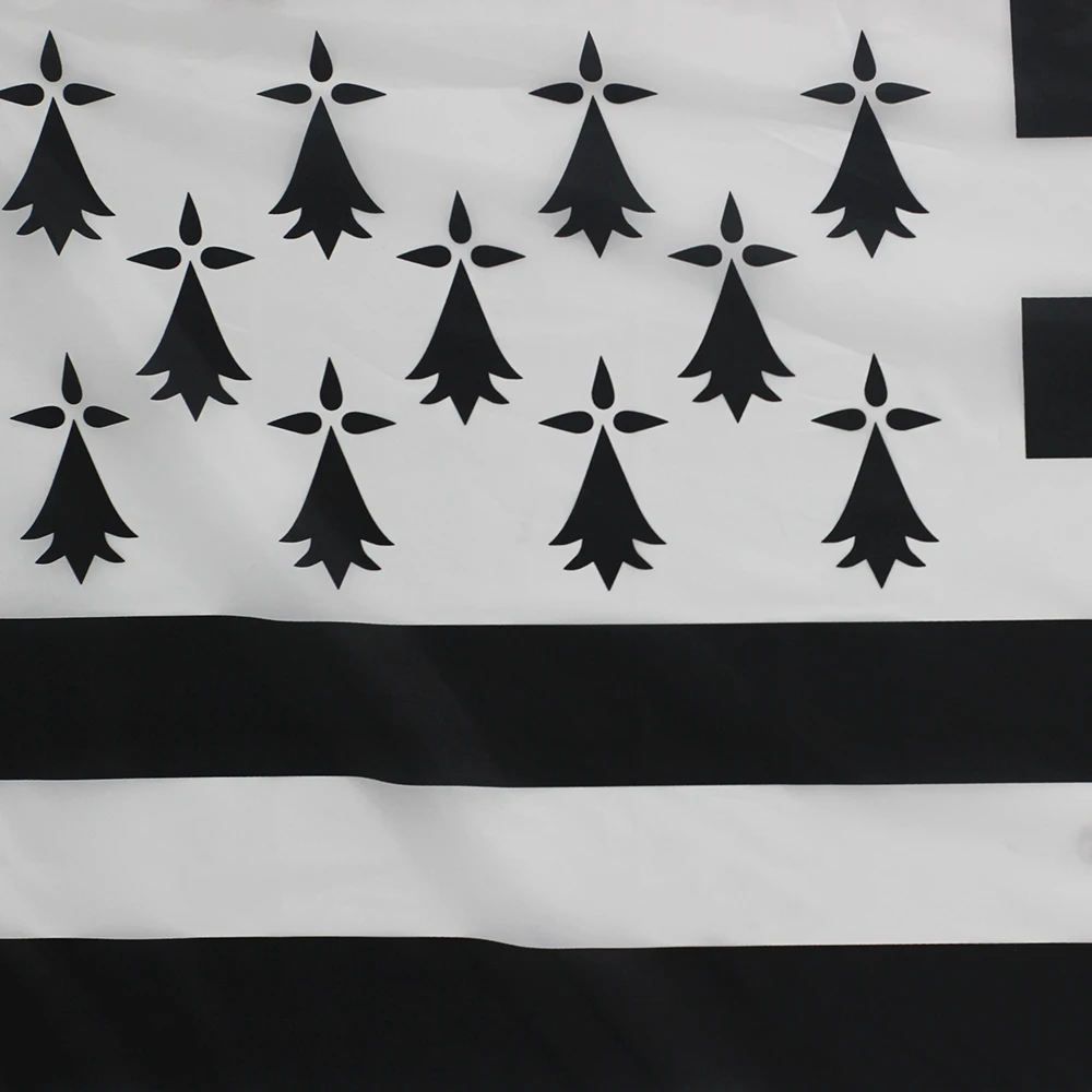 Bandera de Bretania de Breizh Bretagne Llydaw, diseño auténtico, pancarta Regional nacional duradera de poliéster para exteriores, 3x5Fts, para exhibición - imagen 3