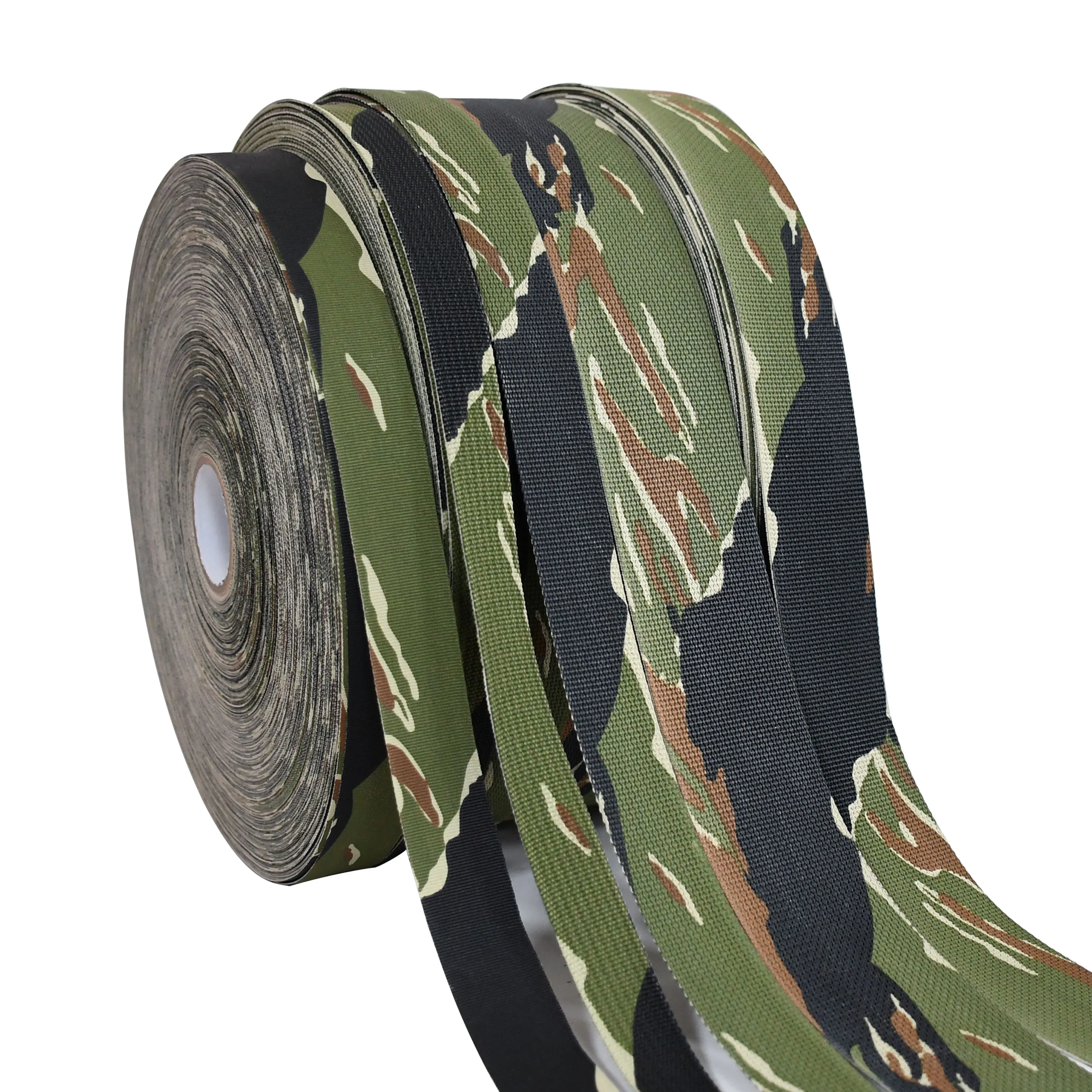 Correas tácticas de camuflaje de punto de tigre de 10 metros, cinta de ribete de camuflaje para equipo exterior retardante de llama antiinfrarrojos - imagen 5