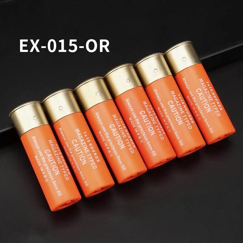 Paquete de 6 conchas para escopeta Airsoft, 15 carritores Airsoft estándar BBs redondos de 6mm para accesorios para escopetas Airsoft de tiro múltiple y de un solo disparo - imagen 4