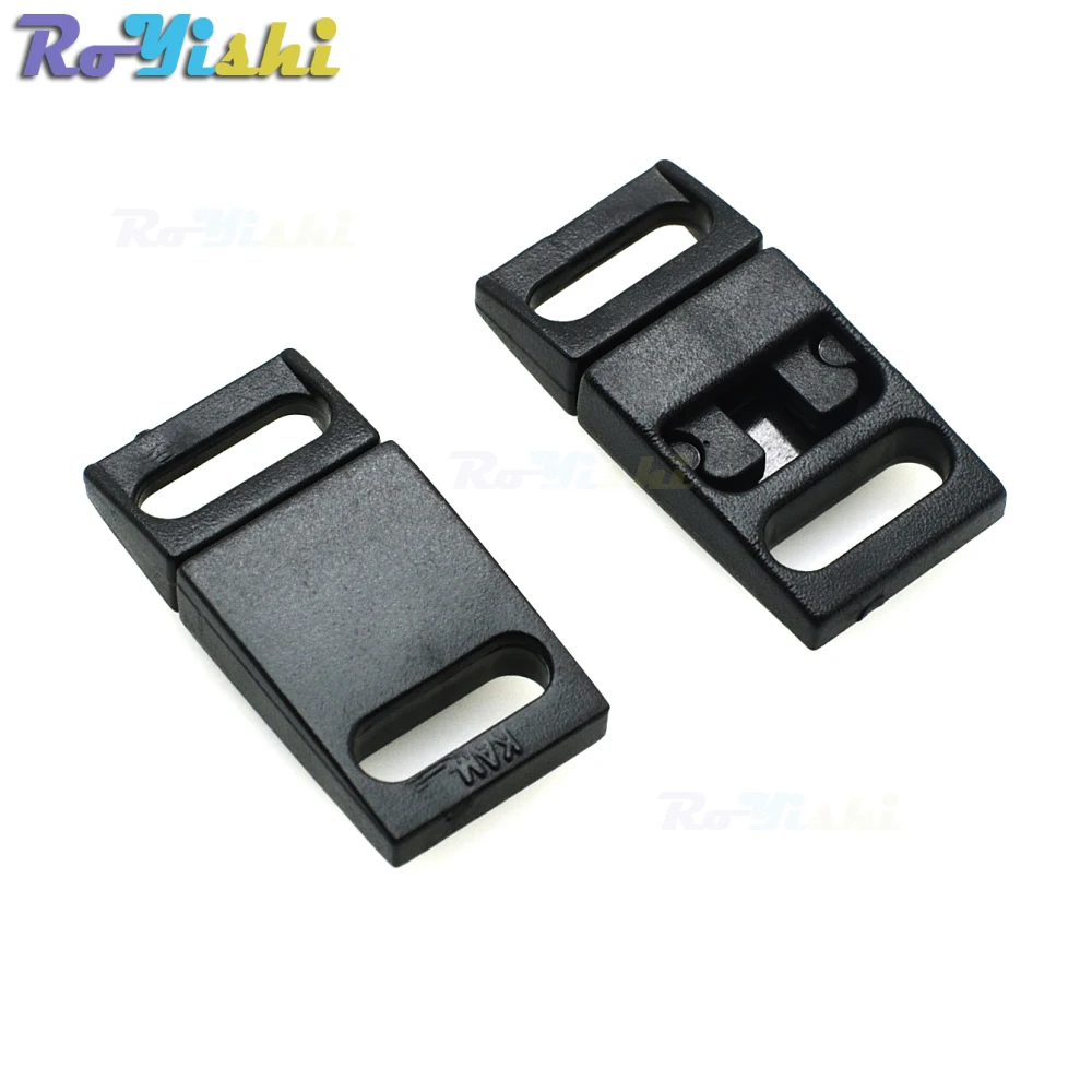 Hebillas de seguridad de plástico de 3/8 "(10mm), color negro, para sujetador, Collar de gato, correas de Paracord, accesorios de ropa - imagen 5