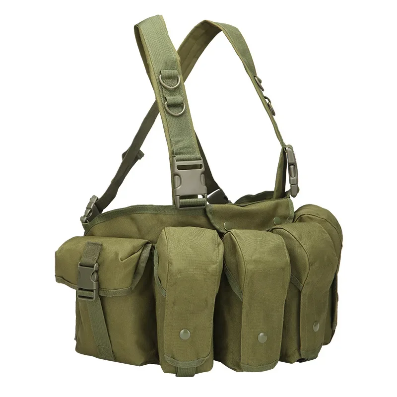 Equipo de pecho para exteriores, chaleco de caza Airsoft, bolsa Molle, chaleco táctico de caza Simple, bolsa para revistas, chaleco portador - imagen 4